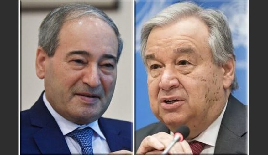 المقداد و غوتيريش يبحثان مجالات التعاون بين سوريا والأمم المتحدة
