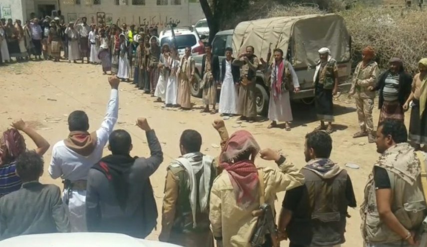  وقفة فی مأرب الیمنیة تنديدا بالتواجد الإسرائيلي في حضرموت وسقطرى