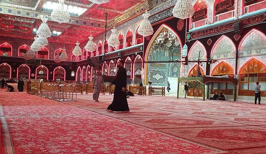 شاهد.. لاول مرة منذ سقوط النظام السابق.. المراقد المقدسة تخلو من الزائرين