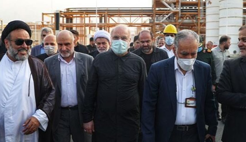رئيس مجلس الشورى الاسلامي يتفقد حقل بارس الجنوبي للغاز