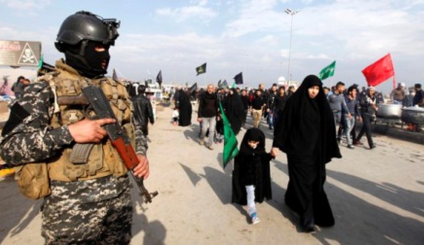 هزاران نفر از نیروهای الحشد الشعبی، امنیت مسیر زائران ایرانی را تأمین می‌کنند