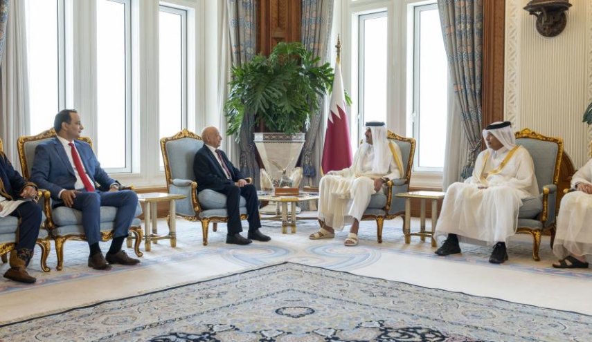 أمير قطر يبحث مع عقيلة صالح مستجدات الأوضاع في ليبيا
