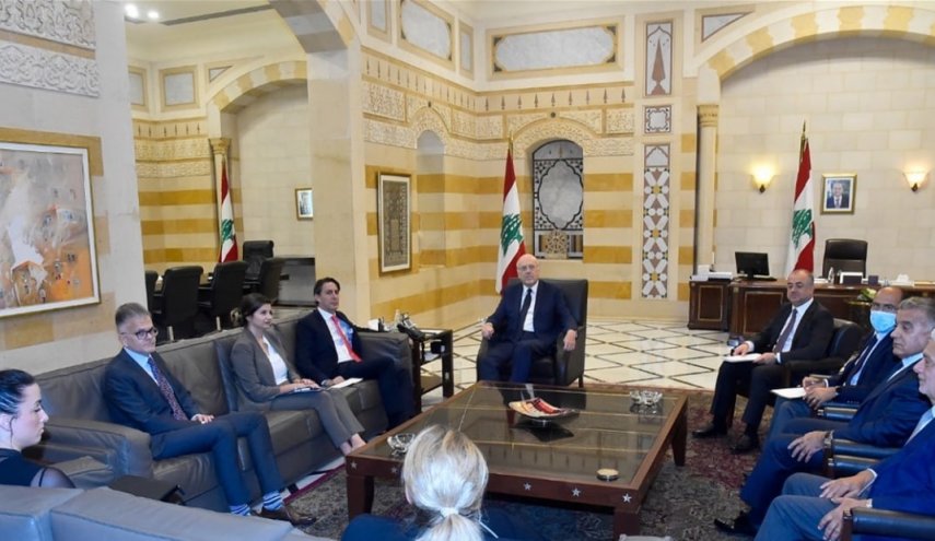 ميقاتي يستقبل هوكشتاين في السراي الحكومي