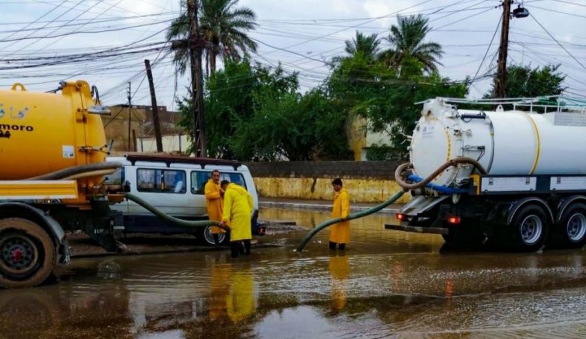 بغداد تستنفر جهودها البشرية والالية لتصريف المياه