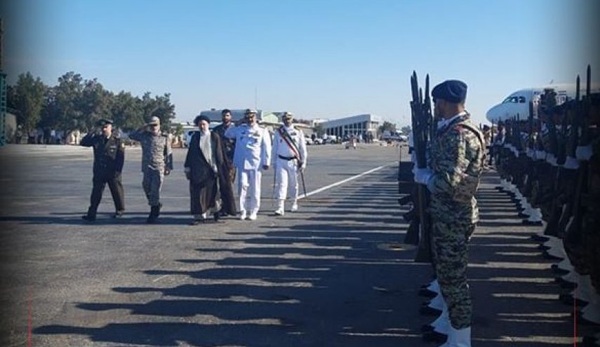 حضور الرئيس رئيسي في المنطقة البحرية الثانية بميناء جاسك