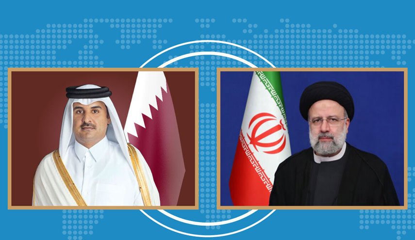 رایزنی رئیس جمهوری ایران و امیر قطر در باره تقویت روابط دوجانبه 