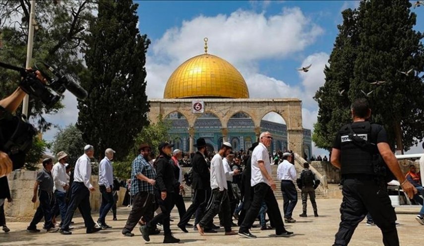 بحماية مشددة من قوات الاحتلال..المستوطنون يقتحمون الاقصى من باب المغاربة