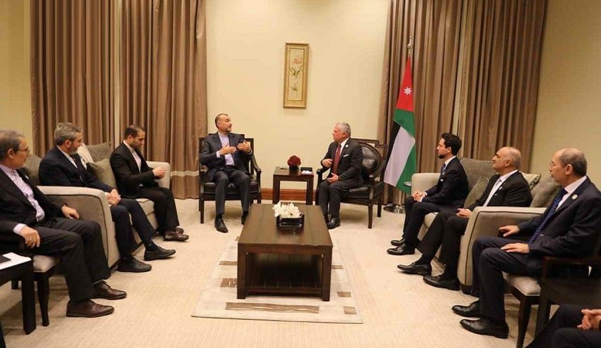 وزير خارجية إيران يلتقي ملك الاردن 
