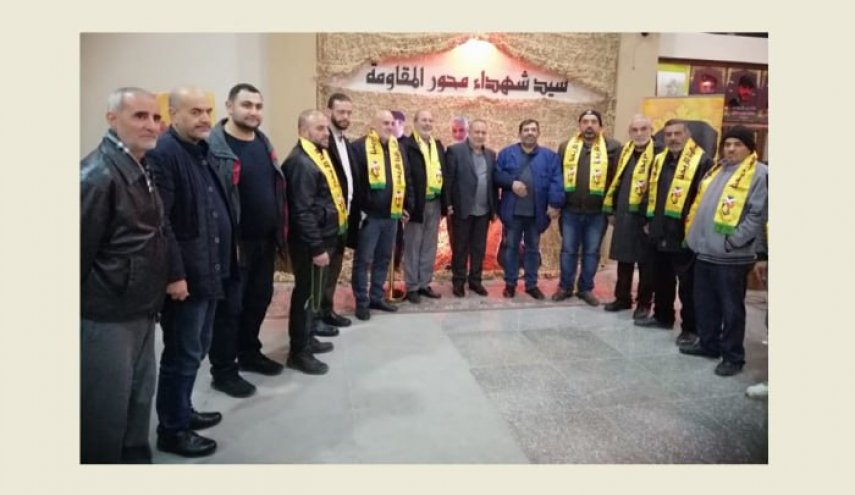 اقامة نصب تذكاري لسيد شهداء محور المقاومة اللواء سليماني في شرق لبنان