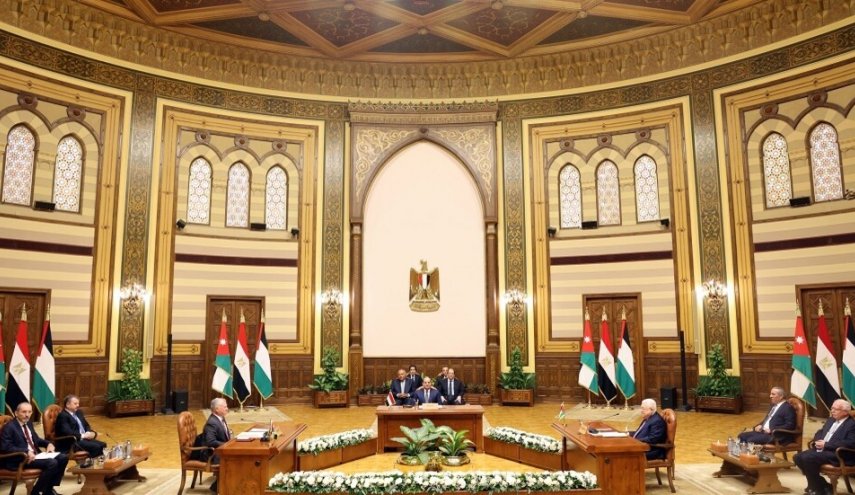البيان الختامي لقمة السيسي وعباس والملك عبدلله الثلاثية في القاهرة