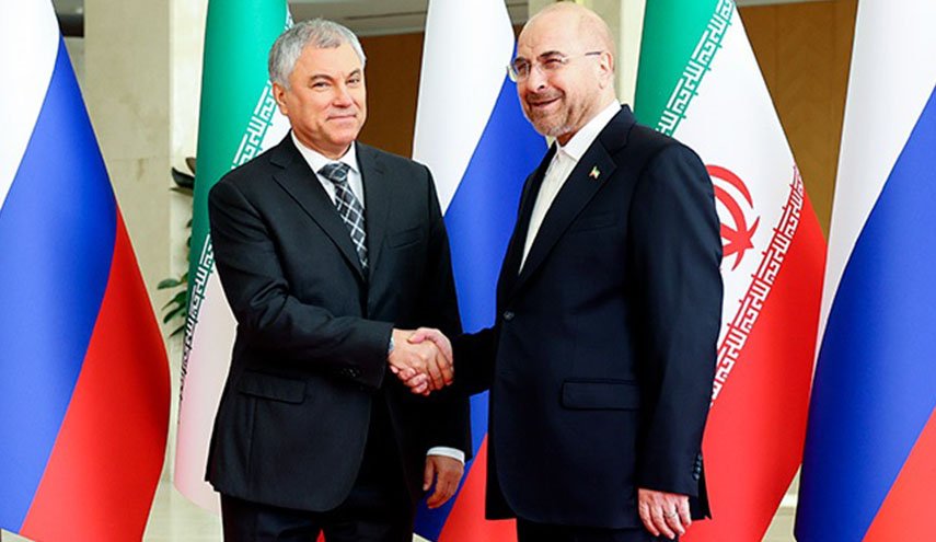 قالیباف یستقبل رسميا رئيس مجلس الدوما الروسي