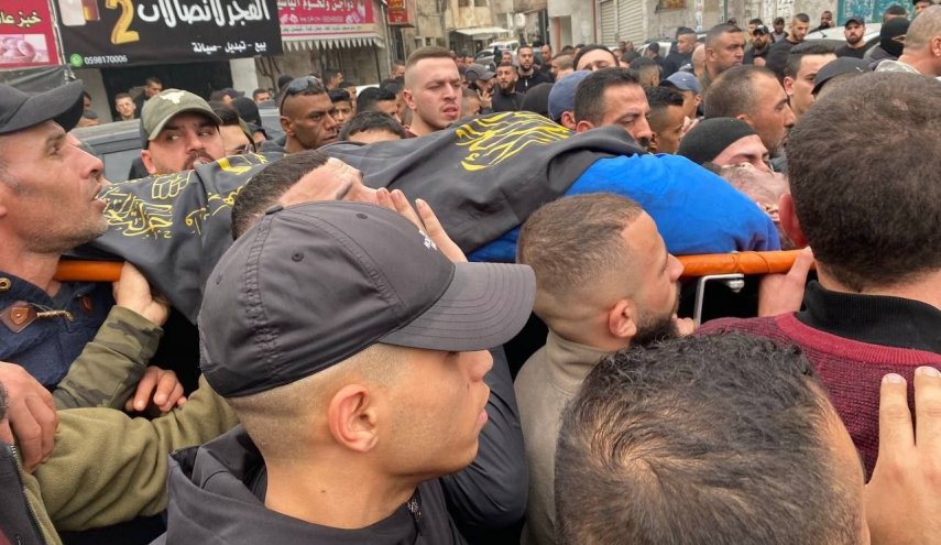 تشييع جثمان الشهيد السعدي في جنين + صور