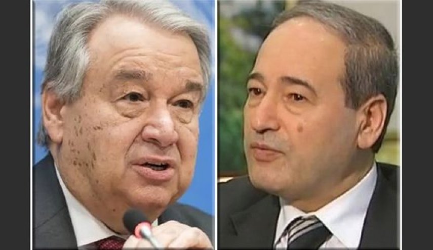 خلال اتصال هاتفي مع المقداد.. غوتيريش يقدم تعازيه لسورية وأسر الضحايا
