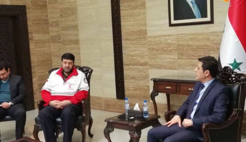 رئيس الهلال الأحمر الإيراني يلتقي وزير الصحة السوري
