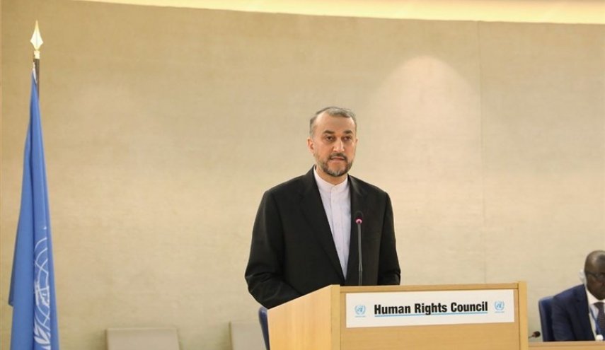 أمير عبداللهيان في جنيف: مجلس حقوق الانسان الدولي، تحول لأداة بيد القوى العالمية اليوم