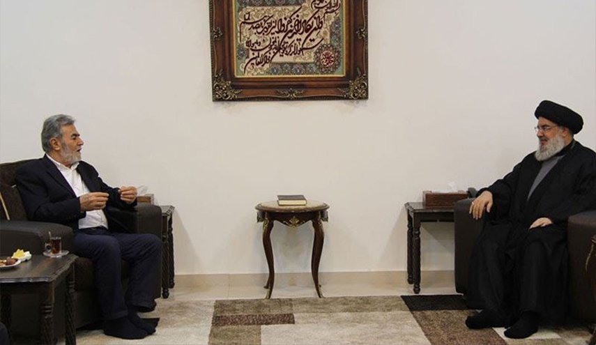 السيد نصر الله يستقبل وفدًا من الجهاد الإسلامي برئاسة النخالة