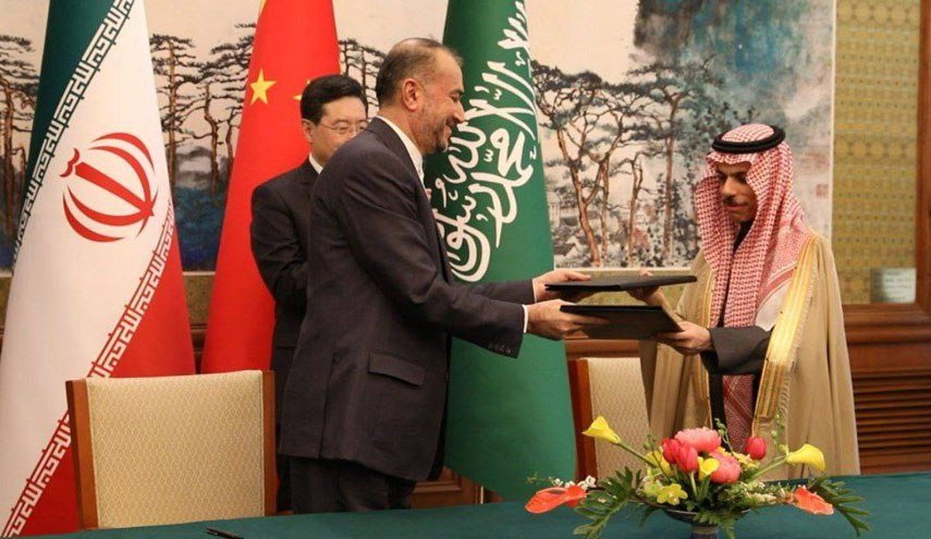 وزيرا خارجية ايران والسعودية يوقعان على بيان مشترك في ختام محادثاتهما في بكين 