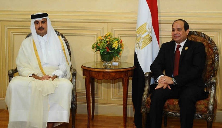 أمير قطر يتلقى رسالة خطية من السيسي