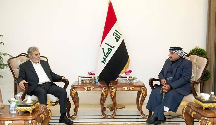 شاهد.. عبد المهدي مُستقبلا النخالة: العراق جزء لا يتجزأ من الكفاح الفلسطيني