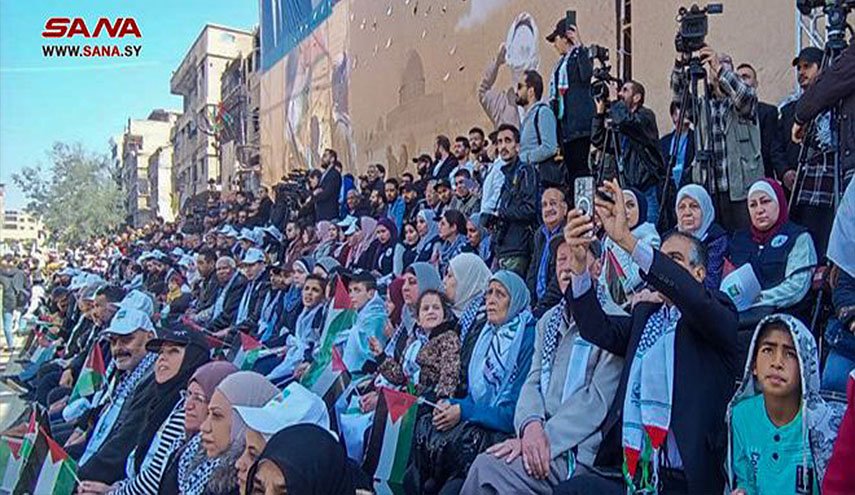 بدء فعالية (الضفة درع القدس) في مخيم اليرموك بدمشق