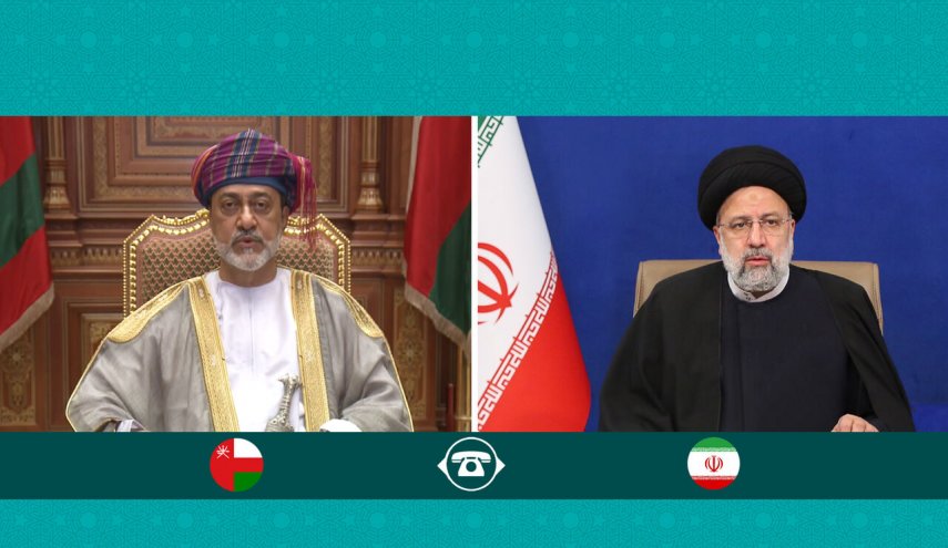 رئيسي وسلطان عمان يبحثان وحدة الصف الاسلامي ضد الاعتداءات الإسرائيلية