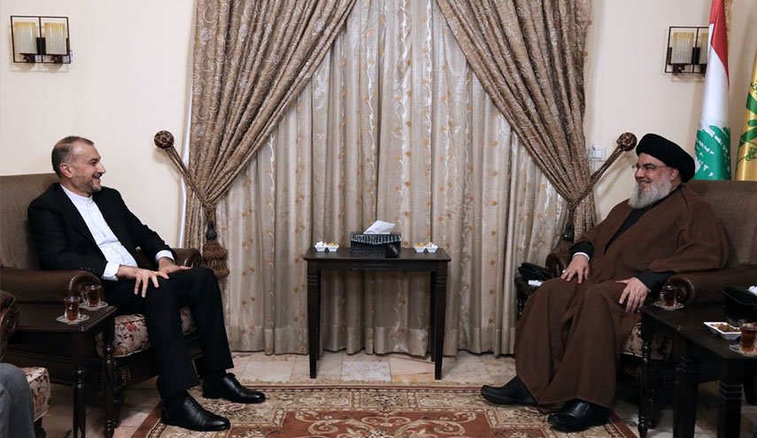 شاهد.. لقاء يجمع السيد نصر الله واميرعبد اللهيان