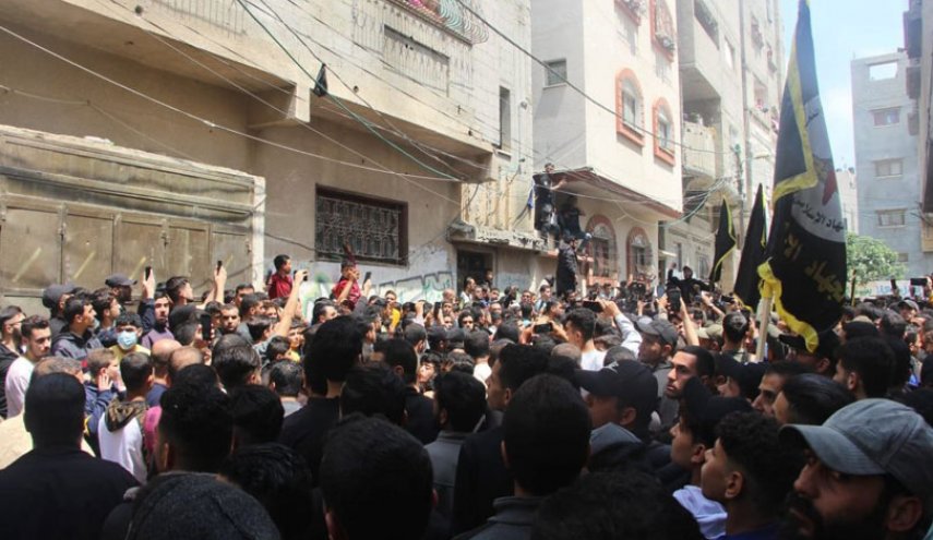 بالصور..مراسم تشييع جثامين الشهداء القادة في غزة