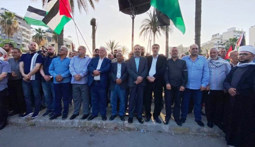 وقفة تضامنية في صيدا بجنوب لبنان في الذكرى ال75 لنكبة فلسطين 