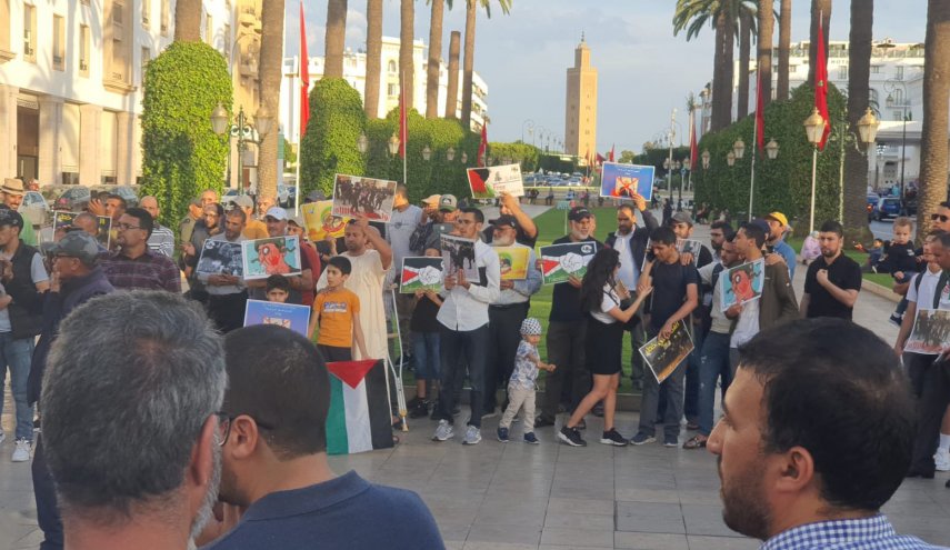 تظاهرة في المغرب احتجاجاً على زيارة رئيس كنيست الاحتلال