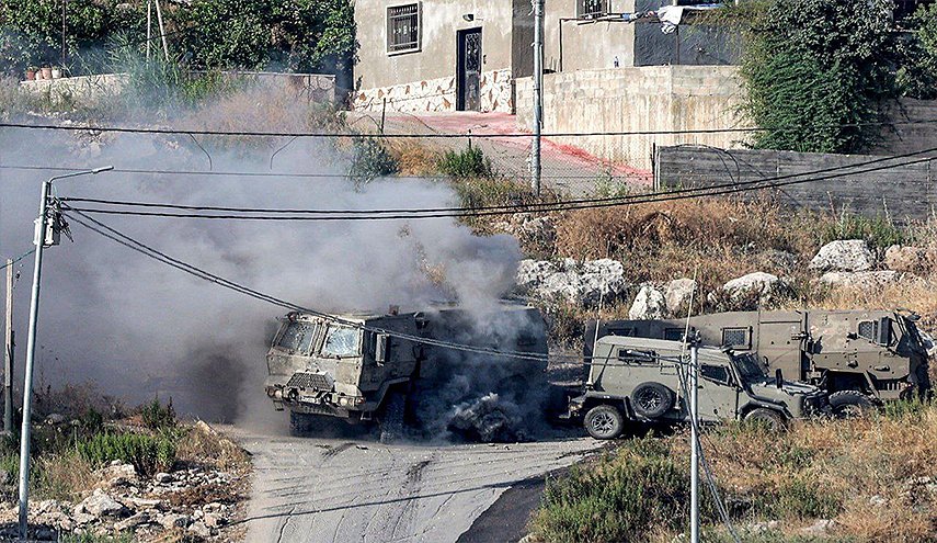 شاهد.. كتيبة جنين لسرايا القدس تفجر عبوة شديدة الانفجار بجيب للاحتلال 
