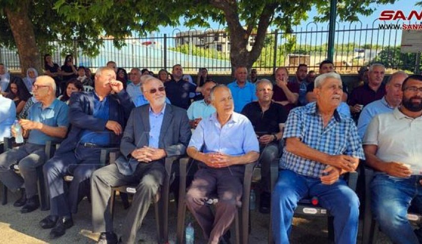 وفد فلسطيني يتضامن مع أبناء الجولان ضد اعتداءات الاحتلال 