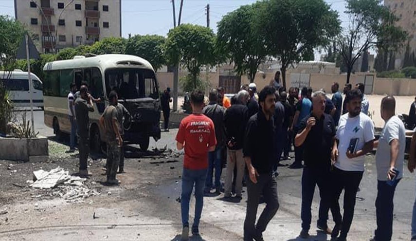 شاهد بالصور.. اصابة مدنيين اثنين بانفجار مفخخة بمنطقة السيدة زينب (ع) 