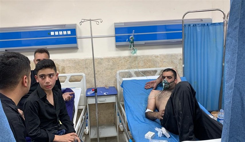 72 مصابا أغلبهم إيرانيون في حريق بفندق في مدينة النجف الاشرف + صور