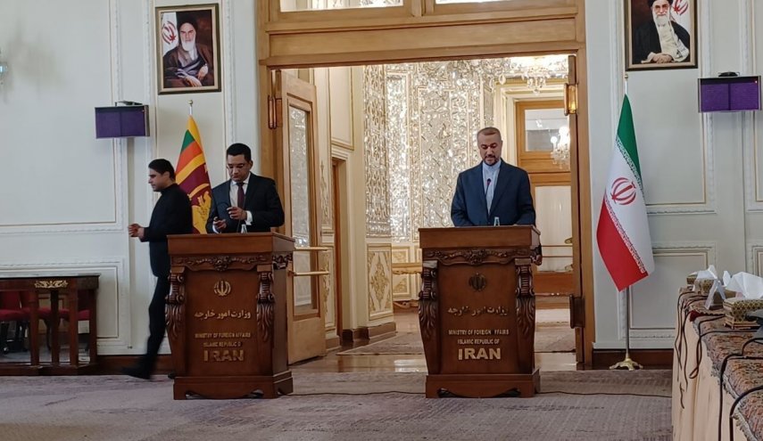 أمیر عبداللهیان یعلن عن اتفاق إيران وسريلانكا بشأن الإفراج عن السجناء