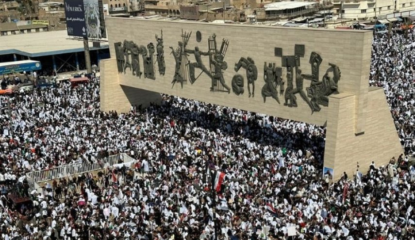 ممثل الصدر في ساحة التحرير یدعو لتحضير قافلة مساعدات لغزة