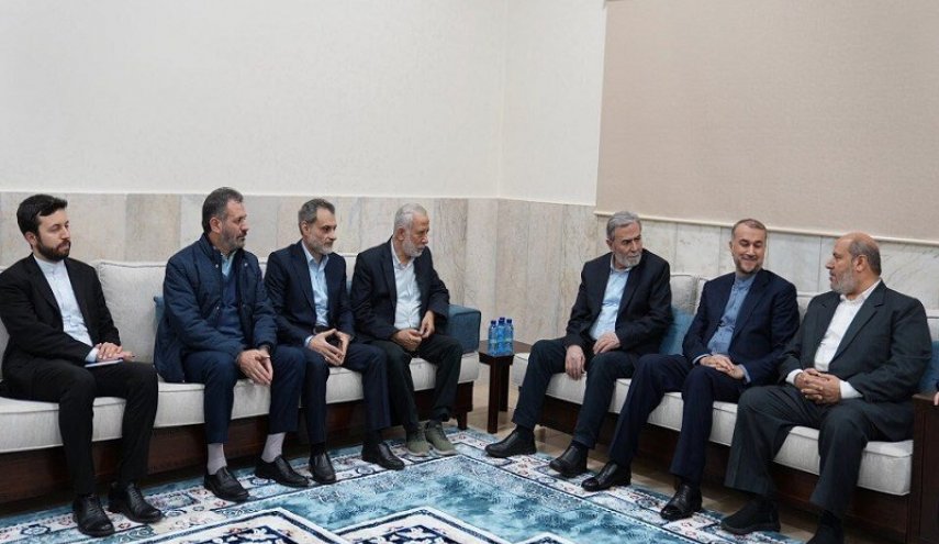 قادة المقاومة الفلسطينية يلتقون وزير خارجية ايران بلبنان

