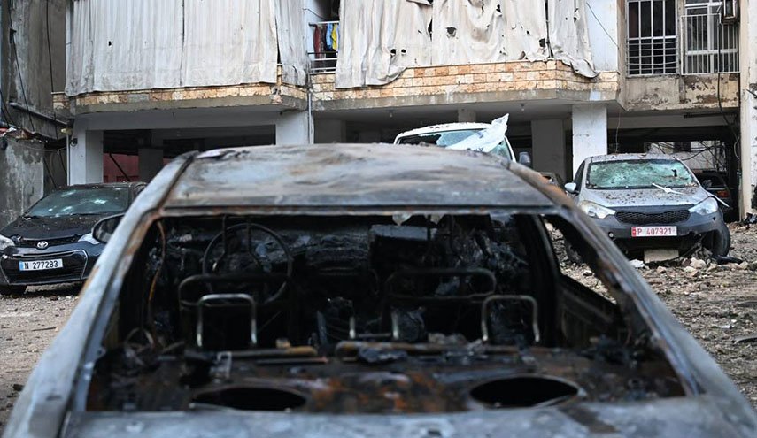 صور من موقع عملية اغتيال الشهيد العاروري
