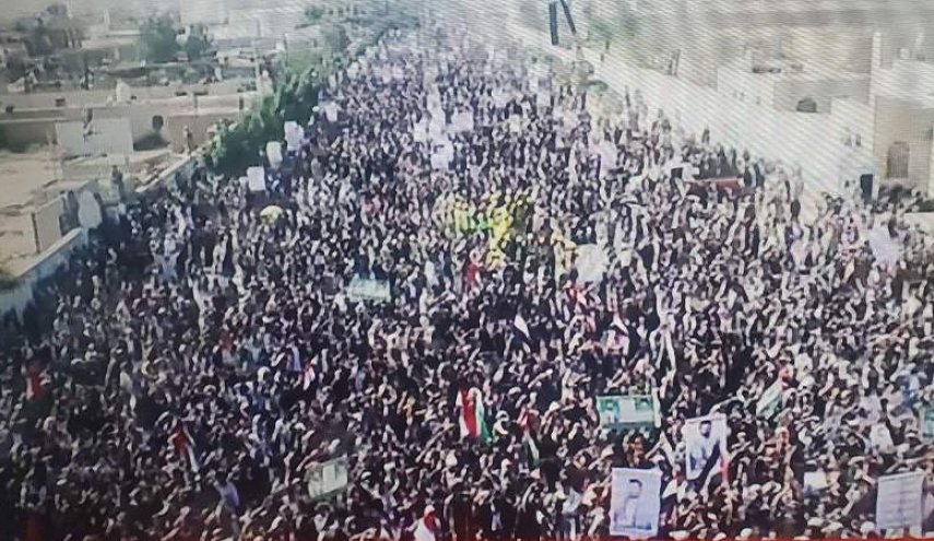 حناجر جماهير صعدة تصدح 