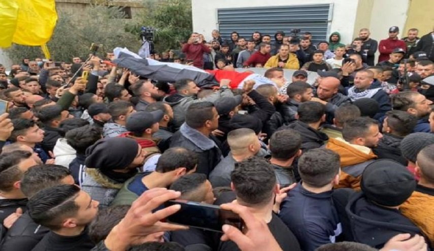 تشييع جثمان الشهيد 'أشرف ياسين' في طولكرم
