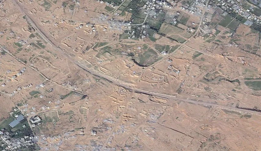 شاهد.. أقمار اصطناعية تظهر تدميرا اسرائيليا واسعا لأراض زراعية بغزة