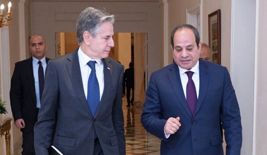 الرئيسي المصري يبحث مع بلينكن الوضع في غزة