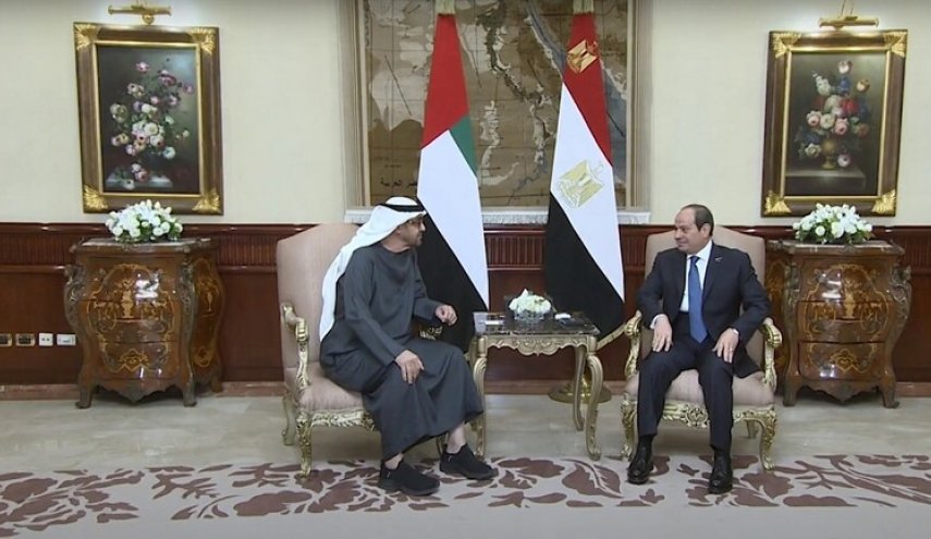السيسي وبن زايد يشددان على ضرورة تفعيل حل الدولتين
