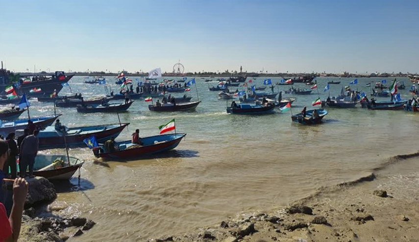 عرض بحري شعبي لدول محور المقاومة عشية يوم القدس