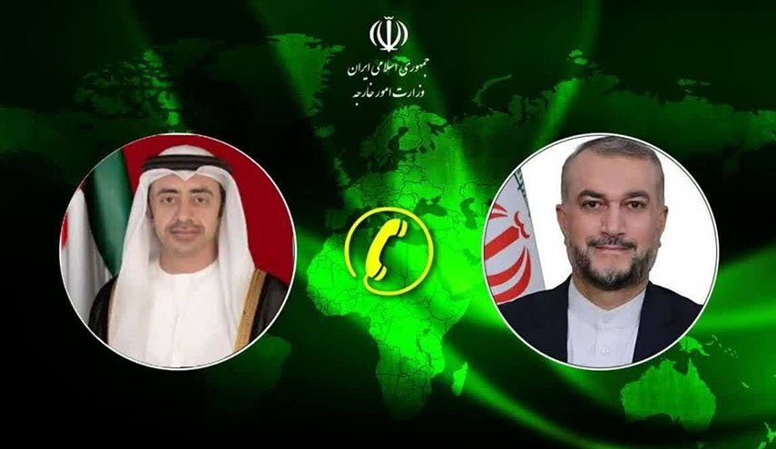 وزيرا خارجية ايران والامارات يتشاوران حول اخر المستجدات في المنطقة