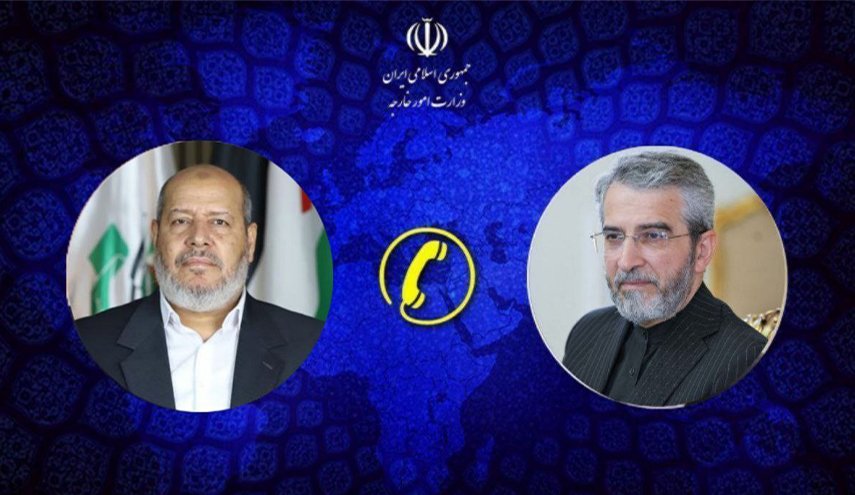 مباحثات هاتفية بين باقري ونائب رئيس المكتب السياسي لحركة حماس
