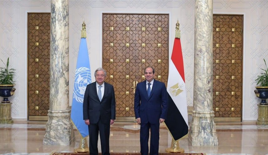 السيسي وغوتيريش يؤكدان رفض تهجير الغزيين
