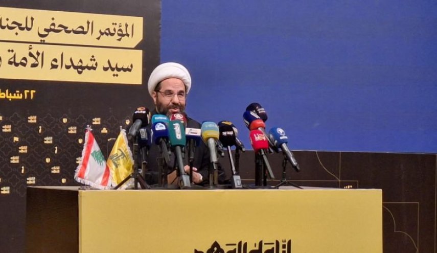 الشيخ دعموش: شخصيات وافدة من أكثر من 65 بلدًا تشارك في تشييع شهداء الامة 
