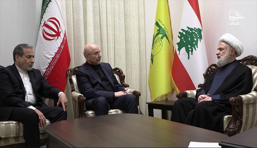 الشيخ قاسم يلتقي قاليباف وعراقجي قبل مغادرتهما لبنان
