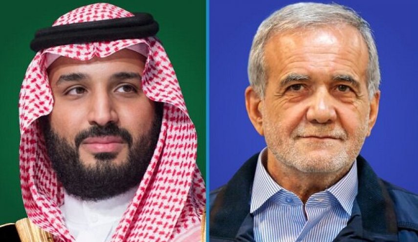 بن سلمان يؤكد لبزشكيان وقوف السعودية بثبات إلى جانب إيران
