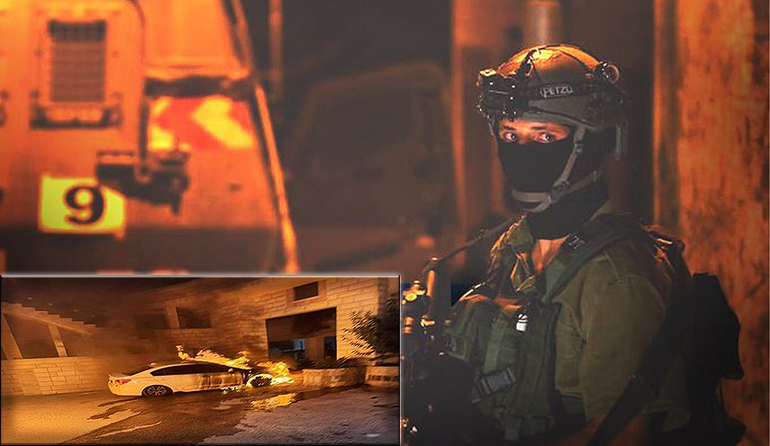 إحراق ممتلكات واعتقالات وتنكيل اثر اقتحام الاحتلال ومستوطنيه لمدن الضفة